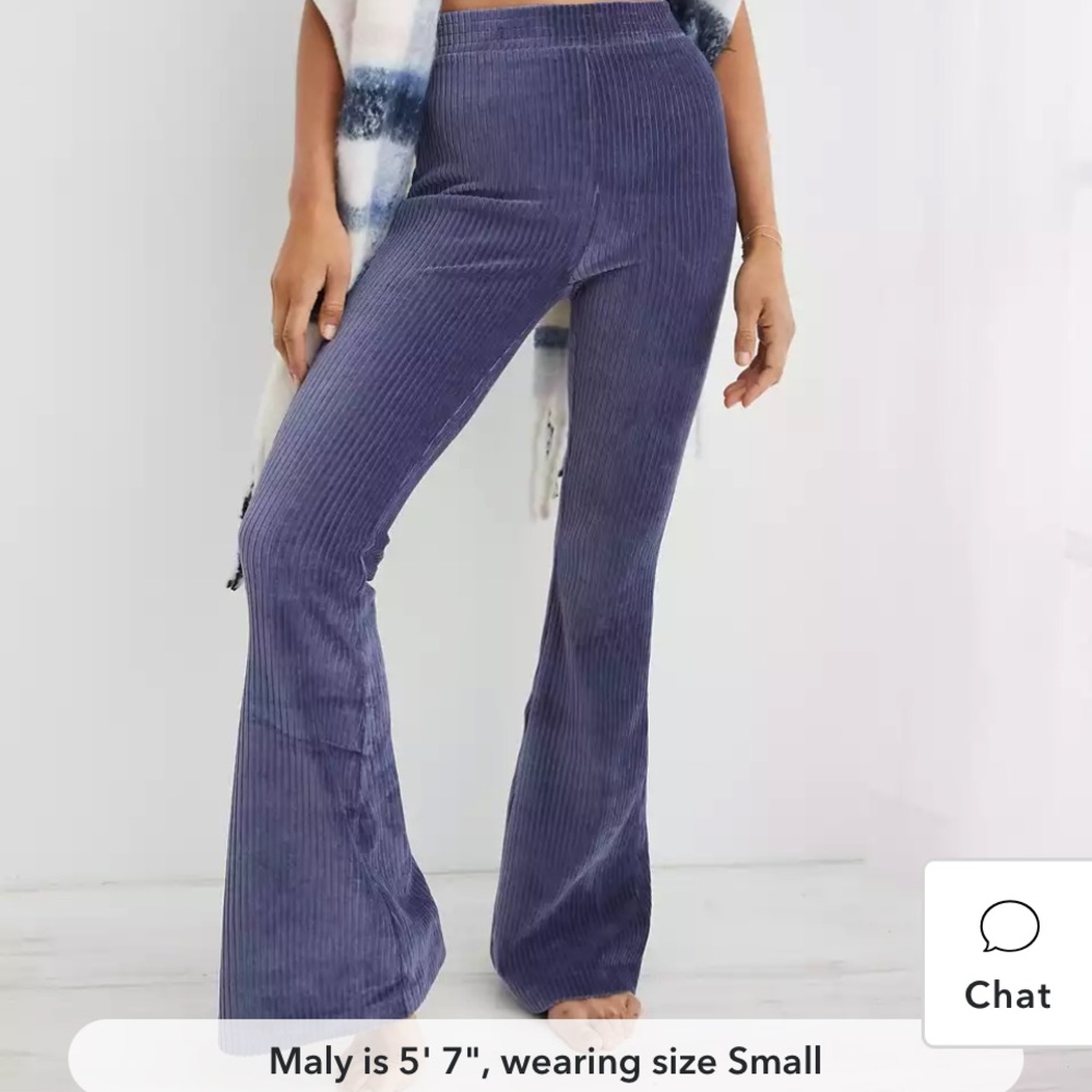 Aerie Groove-On Velour High Waisted Flare Pant